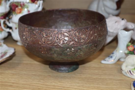 A 13th century Khorossan bowl and cover diameter 18cm